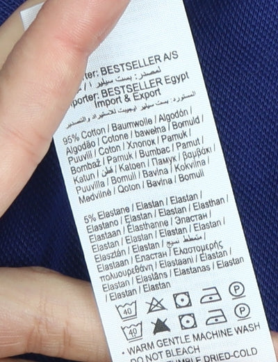 Jack & Jones Men's Blue M Polo Shirt Cotton Elastane