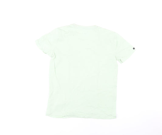 Lee Boys Green Cotton T-Shirt 10-11 Years Regular Fit