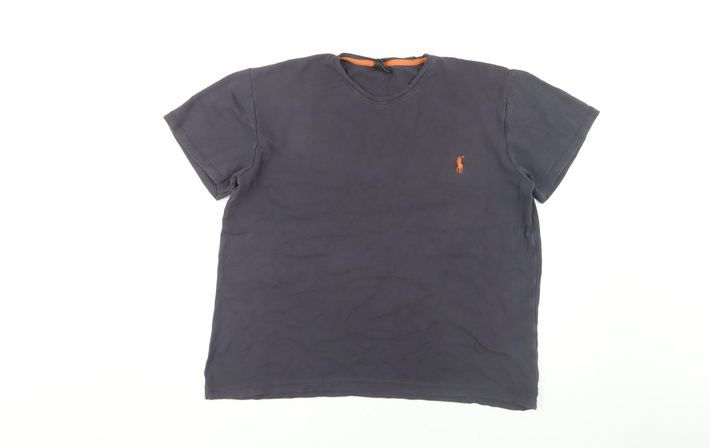 Polo Ralph Lauren Men's Black T-Shirt, Size L, Logo Accent