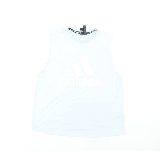 Additional front view of Adidas Women's White Sleeveless Top, size M
