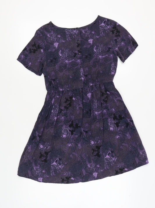Firetrap Women's Purple Short A-Line Dress - Size 8