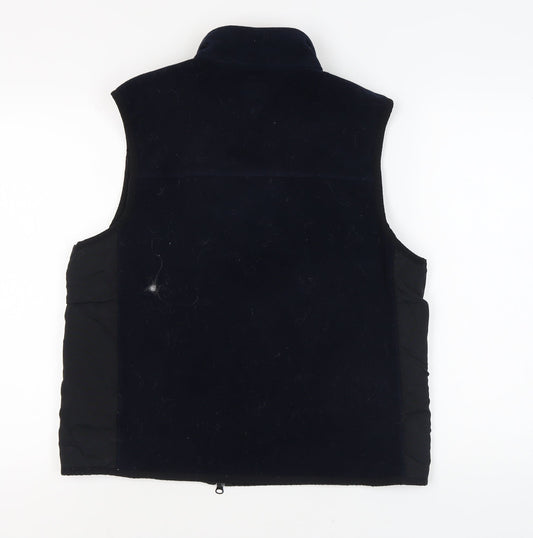 Tommy Hilfiger Men's Black Waistcoat M Logo Zip Casual