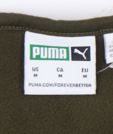 Puma Men’s Green Waistcoat M Casual Zip Fleece