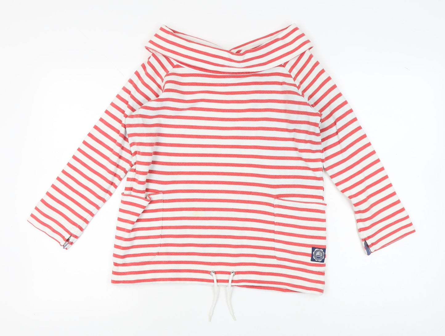 Joule Women's XS Red Striped Boat Neck Sweatshirt