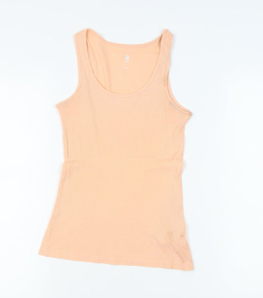 Womens UK Size S adidas Beige 100% Cotton Tank