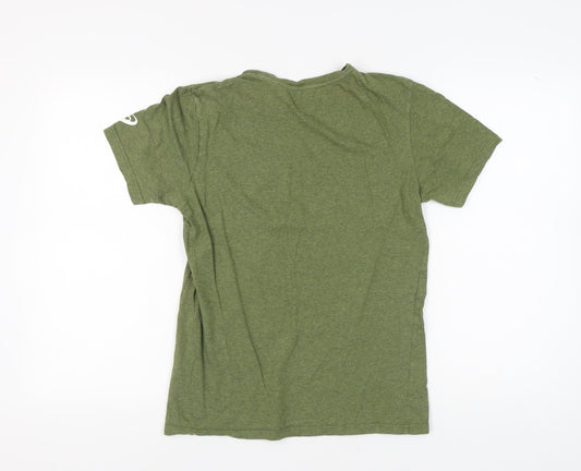 ASICS Men's Green Graphic Print T-Shirt - Size S