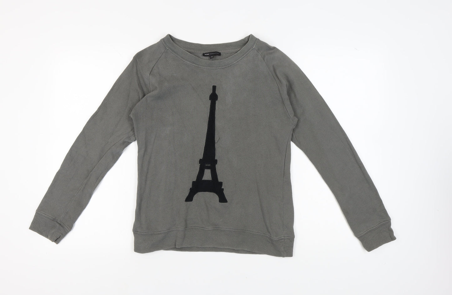 Moss Copenhagen Women's Grey Cotton Pullover Sweatshirt S