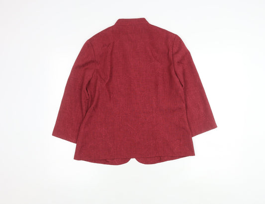 Eastex Women's Red Blazer - Size 10, Button Up