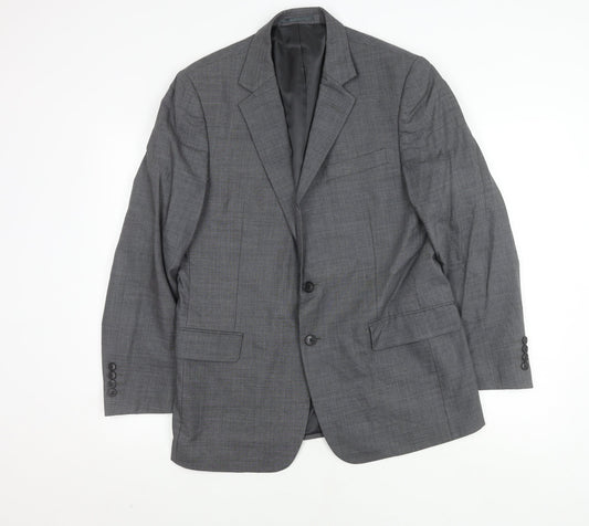 Jaeger Men's Grey Wool Suit Jacket 40S