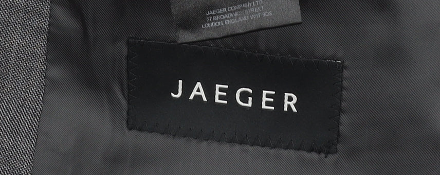 Jaeger Men's Grey Wool Suit Jacket 40S