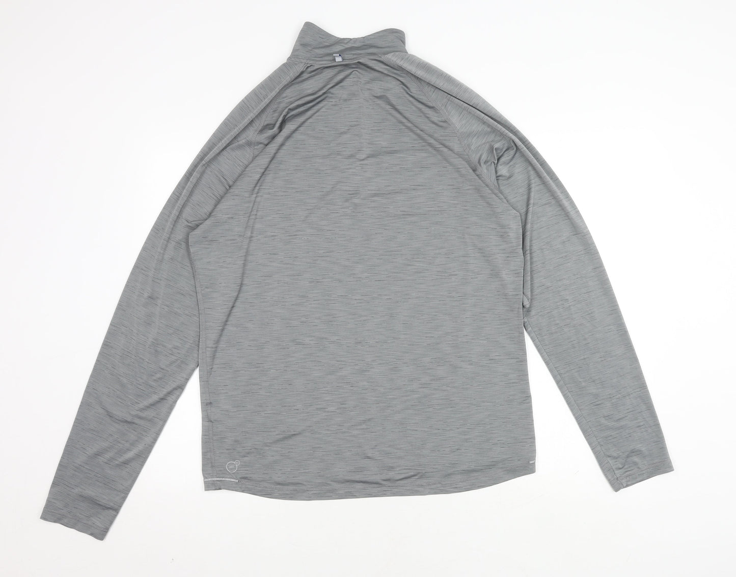 Puma Men's Grey Long Sleeve Pullover, Size L, 1/4 Zip