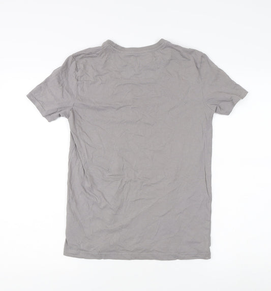 Lyle & Scott Men's Grey Cotton Logo T-Shirt 14/15 Years