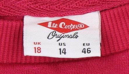Lee Cooper Women's Red Logo Sweatshirt Size 18