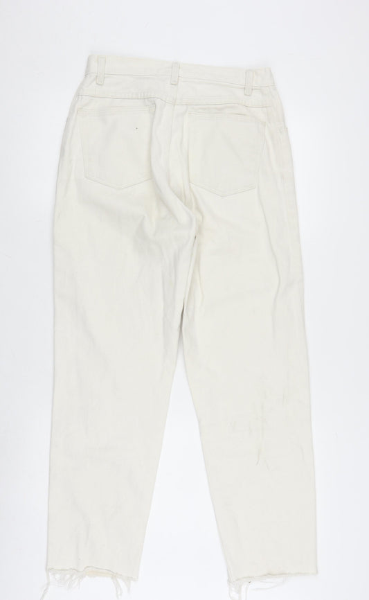 Wrangler Women's White Jeans Size 10 Frayed Accent