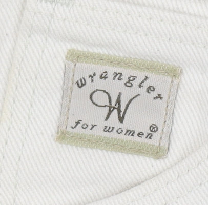 Wrangler Women's White Jeans Size 10 Frayed Accent