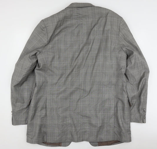 Magee Grey Wool Men's Blazer, Size 46L
