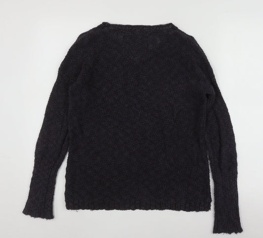 Superdry Women's Black Chunky-Knit Jumper XS