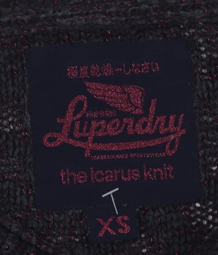 Superdry Women's Black Chunky-Knit Jumper XS