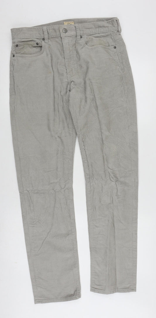 Additional front view of J.Crew Men's Grey Corduroy Trousers M