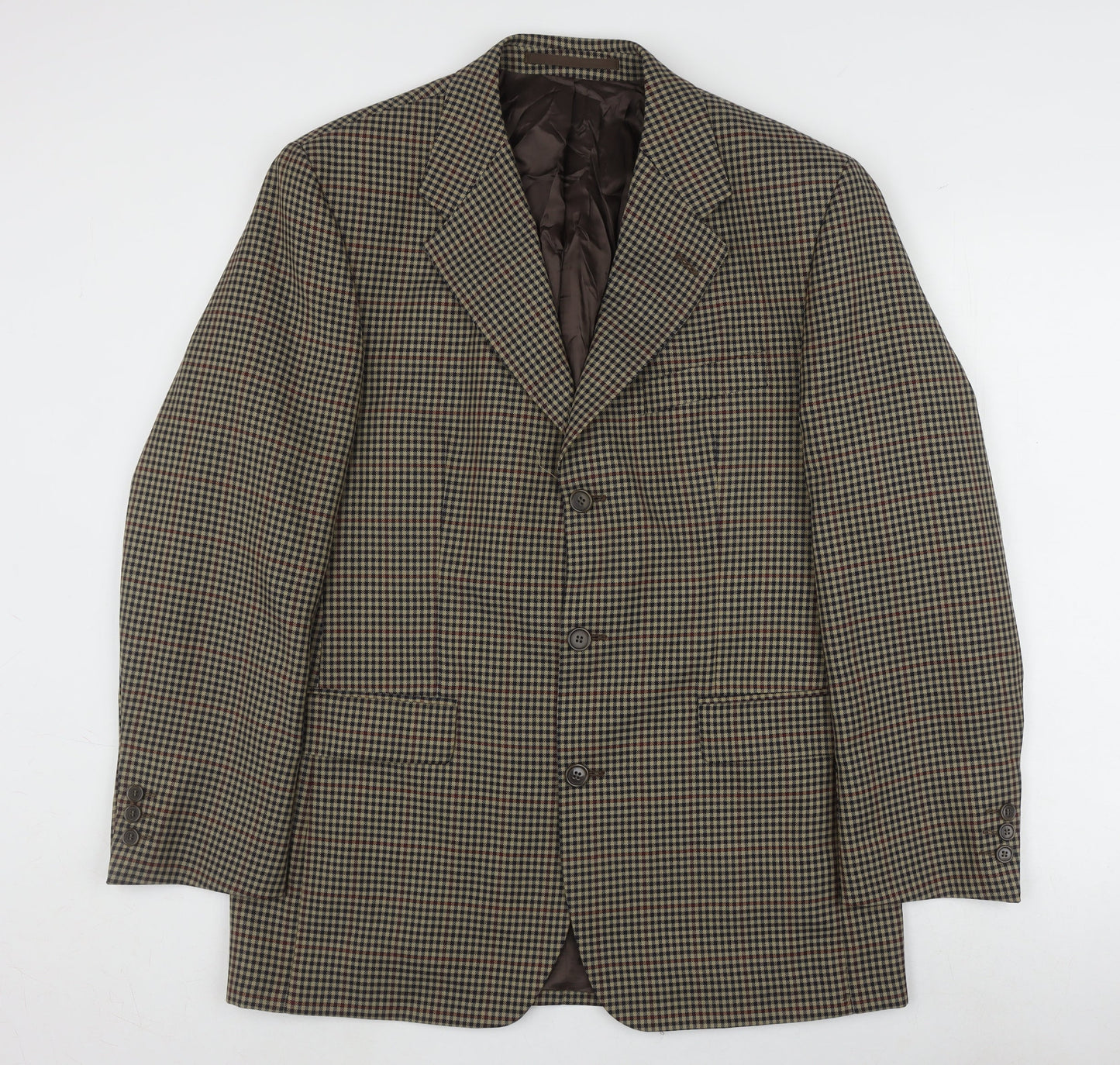 Dunn & Co Men’s Brown Check Blazer 40R Classic Style