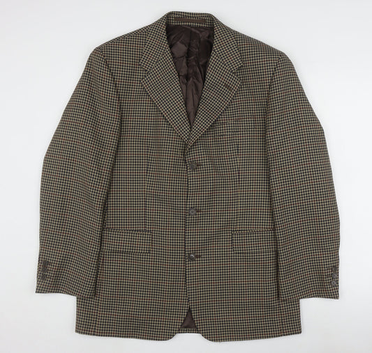 Dunn & Co Men’s Brown Check Blazer 40R Classic Style