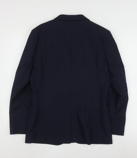 Moss London Blue Men's Slim Fit Tuxedo Jacket 38 Short