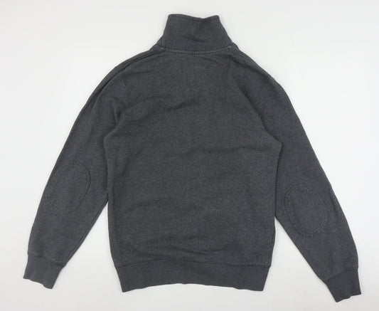 Fred Perry Men's Grey Henley Sweatshirt, Size S