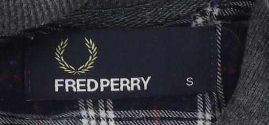Fred Perry Men's Grey Henley Sweatshirt, Size S
