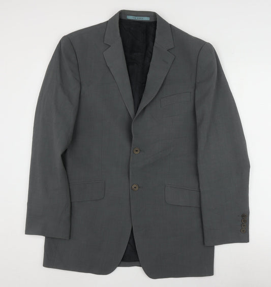 Ted Baker Men’s Grey Blazer, 38R, Single-Breasted