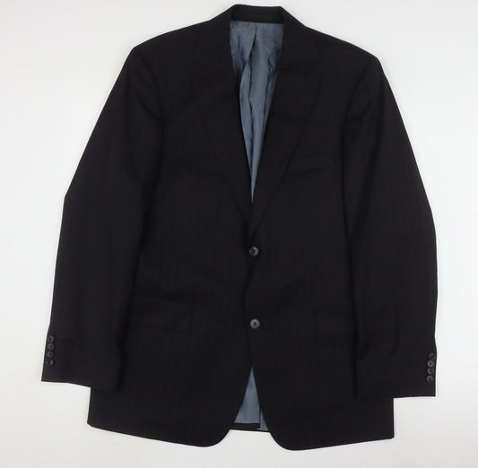 Hugo Boss Men's Black Wool Blazer, Formal Jacket 40