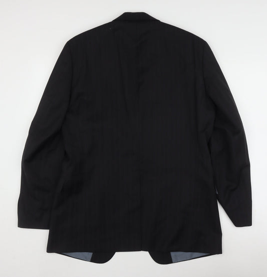 Hugo Boss Men's Black Wool Blazer, Formal Jacket 40