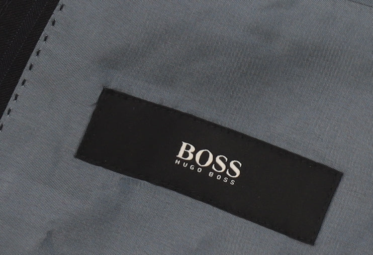 Hugo Boss Men's Black Wool Blazer, Formal Jacket 40
