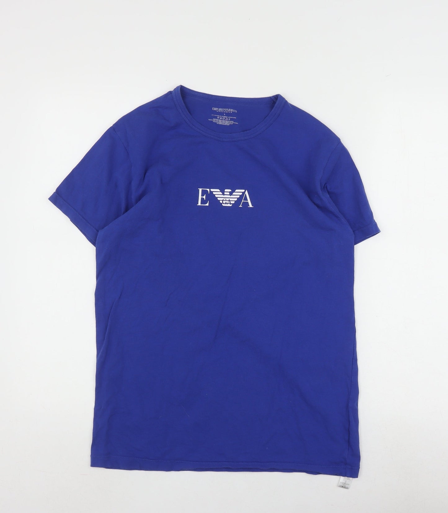 Emporio Armani Men's Blue L Crew Neck T-Shirt