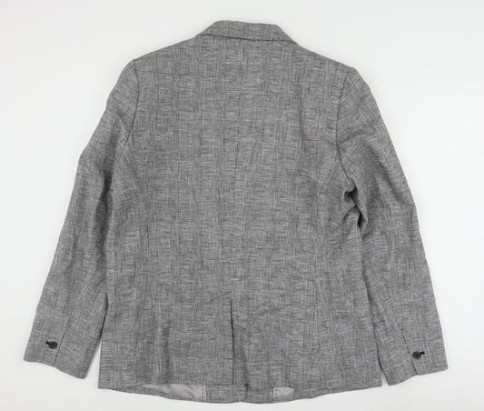 Rjr. John Rocha Women’s Grey Check Suit Jacket Size 16
