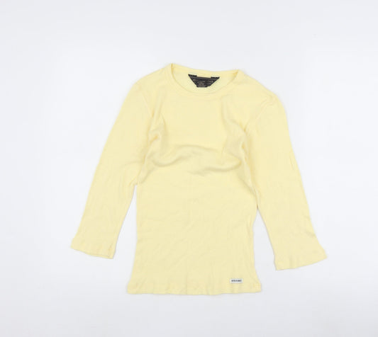 Abercrombie & Fitch Yellow Women's M Cotton Long Sleeve Tee