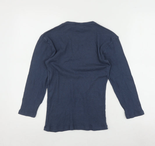 Abercrombie & Fitch Unisex Blue Long Sleeve Top L