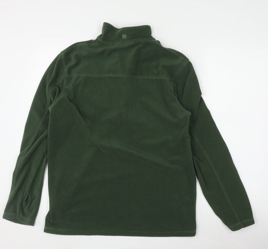Mountain Warehouse Green Men's M Henley Fleece Sweatshirt