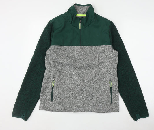 Boden Teen Green 164 Mock Neck Full Zip Sweatshirt