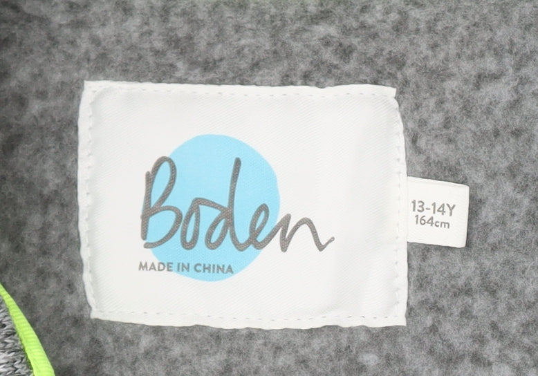 Boden Teen Green 164 Mock Neck Full Zip Sweatshirt