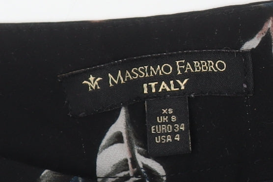 Massimo Fabbro Women's Black Floral Trousers XS