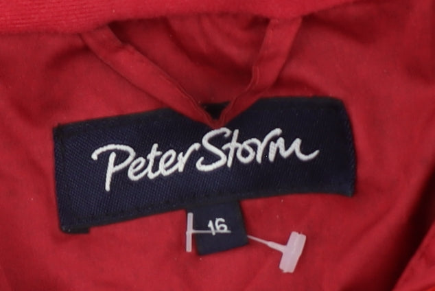 Peter Storm Women's Red Anorak Jacket Size 16