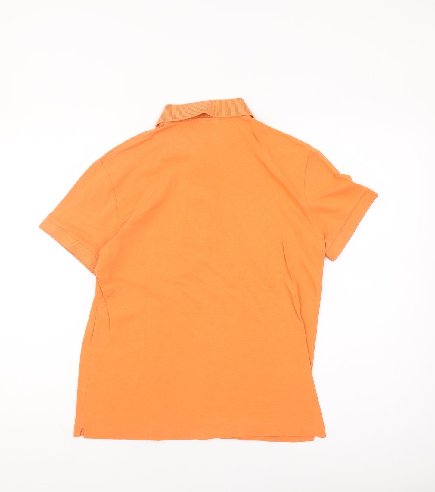 Lacoste Women's Orange Polo Shirt, Size 2, Cotton Casual