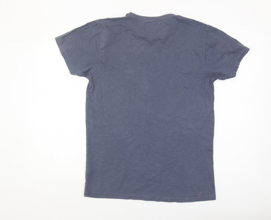 Farrell Men's Blue Graphic Print T-Shirt, Medium
