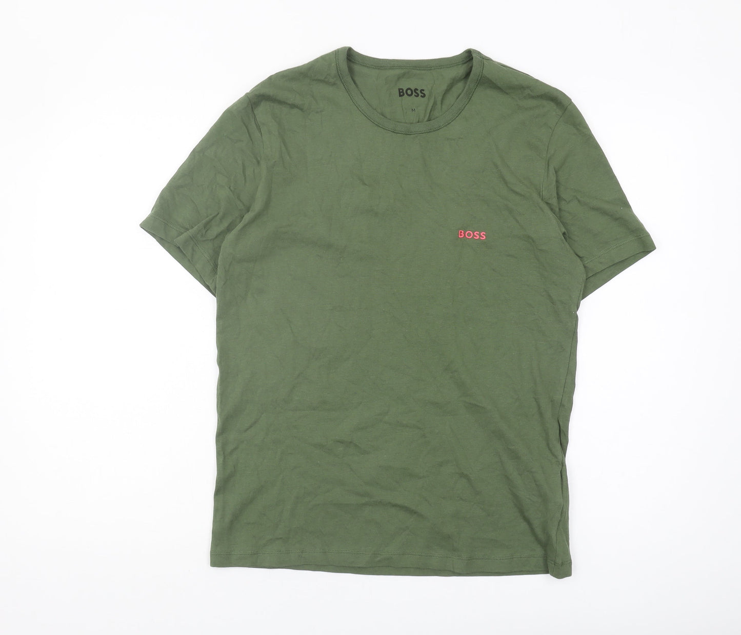 BOSS Men’s Green Short Sleeve Crew Neck T-Shirt - M