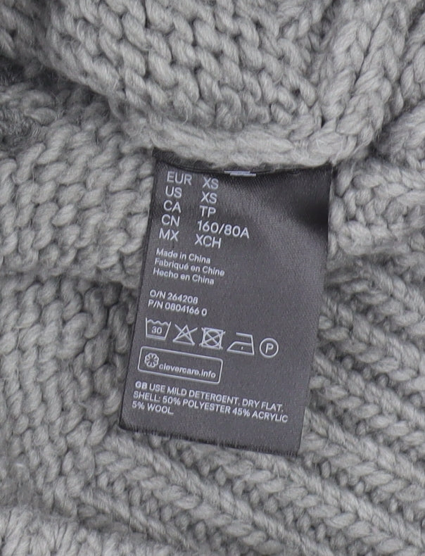 Pringle of Scotland x H&M Women's Grey XS Chunky Pullover Sweater