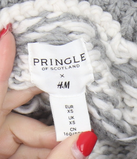 Pringle of Scotland x H&M Women's Grey XS Chunky Pullover Sweater