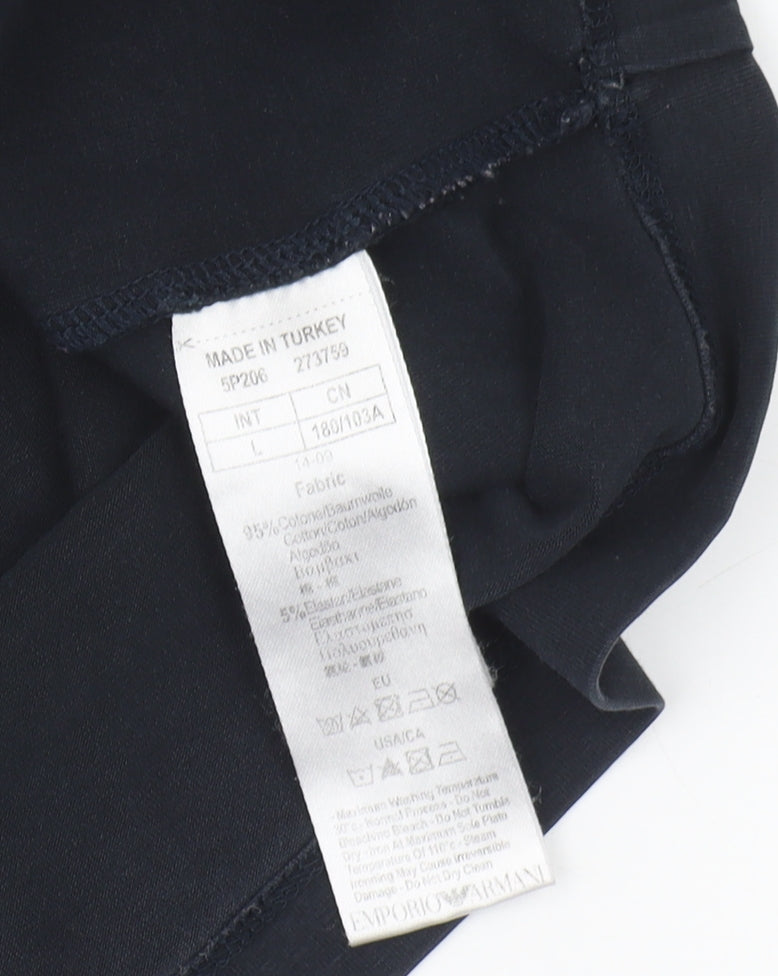 Emporio Armani Men’s Black Logo T-Shirt, L, Colourblock