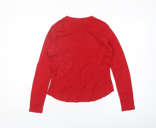 GAP Women's Red Long Sleeve T-Shirt, Size S