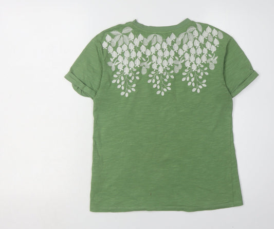 Boden Women's Green XS Embroidered T-Shirt