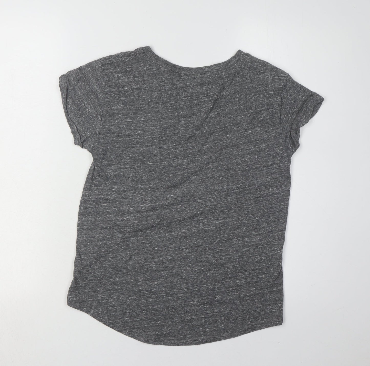 Pink Women's Grey Crew Neck T-Shirt - Casual Wear